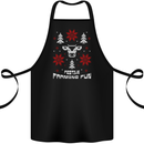 Christmas Farming Fun Funny Farmer Xmas Cotton Apron 100% Organic Black