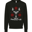 Christmas Farming Fun Funny Farmer Xmas Kids Sweatshirt Jumper Black