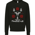 Christmas Farming Fun Funny Farmer Xmas Mens Sweatshirt Jumper Black