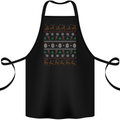 Christmas Festive Xmas Traditional Design Cotton Apron 100% Organic Black