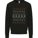 Christmas Festive Xmas Traditional Design Mens Sweatshirt Jumper Black