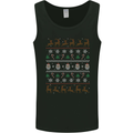 Christmas Festive Xmas Traditional Design Mens Vest Tank Top Black