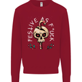 Christmas Festive as F#ck Offensive Bah Humbug Kids Sweatshirt Jumper Red