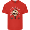 Christmas Festive as F#ck Offensive Bah Humbug Mens Cotton T-Shirt Tee Top Red