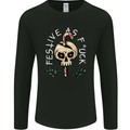 Christmas Festive as F#ck Offensive Bah Humbug Mens Long Sleeve T-Shirt Black