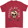 Christmas Festive as F#ck Offensive Bah Humbug Mens T-Shirt 100% Cotton Red