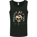 Christmas Festive as F#ck Offensive Bah Humbug Mens Vest Tank Top Black