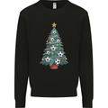 Christmas Football Tree Xmas Soccer Footy Kids Sweatshirt Jumper Black