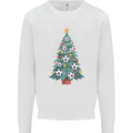 Christmas Football Tree Xmas Soccer Footy Kids Sweatshirt Jumper White