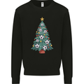 Christmas Football Tree Xmas Soccer Footy Mens Sweatshirt Jumper Black