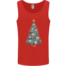 Christmas Football Tree Xmas Soccer Footy Mens Vest Tank Top Red