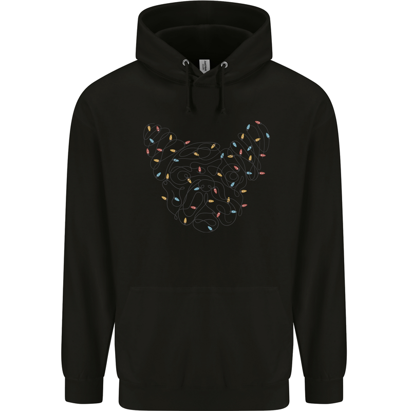 Christmas French Bulldog Dog Xmas Childrens Kids Hoodie Black