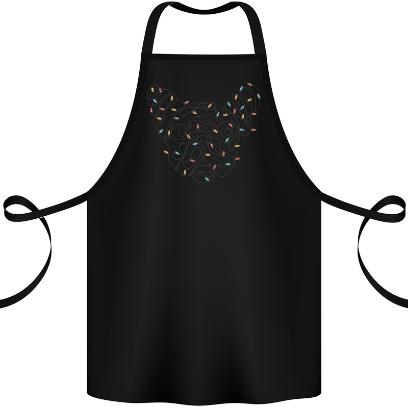 Christmas French Bulldog Dog Xmas Cotton Apron 100% Organic Black