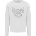 Christmas French Bulldog Dog Xmas Kids Sweatshirt Jumper White