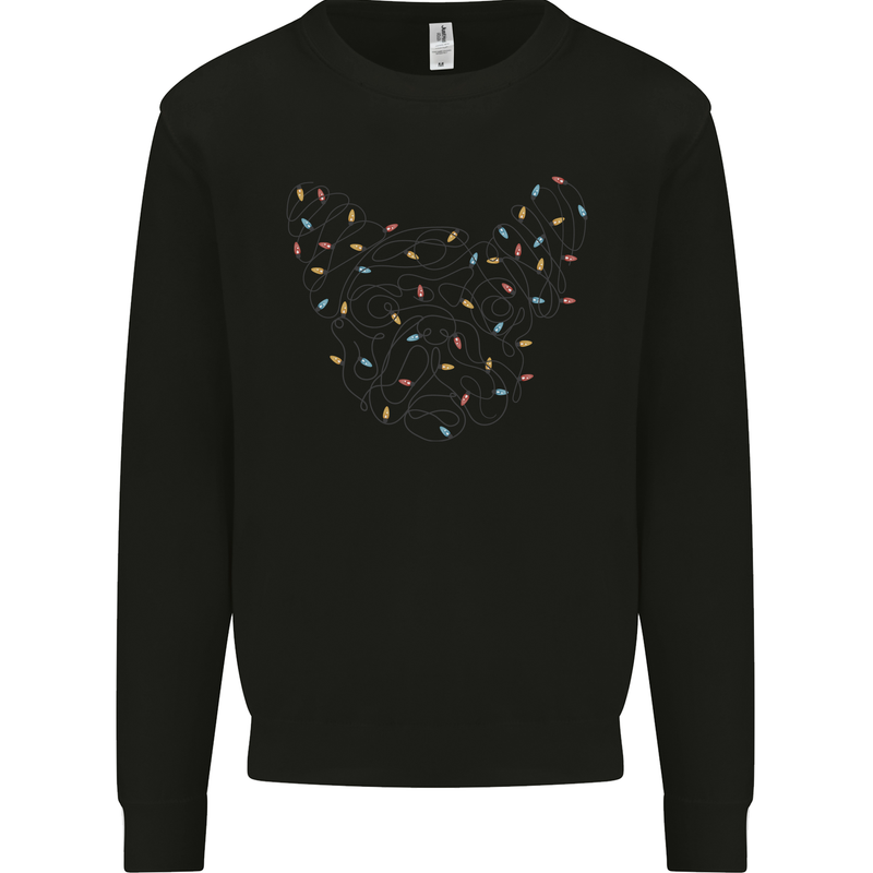 Christmas French Bulldog Dog Xmas Mens Sweatshirt Jumper Black