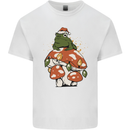 Christmas Frog Mushroom Xmas Mycology Foraging Kids T-Shirt Childrens White