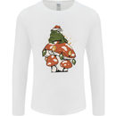 Christmas Frog Mushroom Xmas Mycology Foraging Mens Long Sleeve T-Shirt White