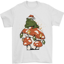 Christmas Frog Mushroom Xmas Mycology Foraging Mens T-Shirt 100% Cotton White
