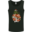 Christmas Frog Mushroom Xmas Mycology Foraging Mens Vest Tank Top Black