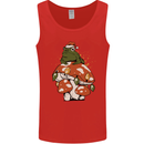 Christmas Frog Mushroom Xmas Mycology Foraging Mens Vest Tank Top Red