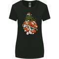 Christmas Frog Mushroom Xmas Mycology Foraging Womens Wider Cut T-Shirt Black