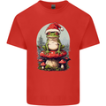 Christmas Frog Toadstool Xmas Mycology Foraging Kids T-Shirt Childrens Red