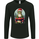 Christmas Frog Toadstool Xmas Mycology Foraging Mens Long Sleeve T-Shirt Black