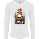 Christmas Frog Toadstool Xmas Mycology Foraging Mens Long Sleeve T-Shirt White
