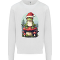 Christmas Frog Toadstool Xmas Mycology Foraging Mens Sweatshirt Jumper White