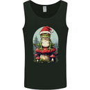 Christmas Frog Toadstool Xmas Mycology Foraging Mens Vest Tank Top Black