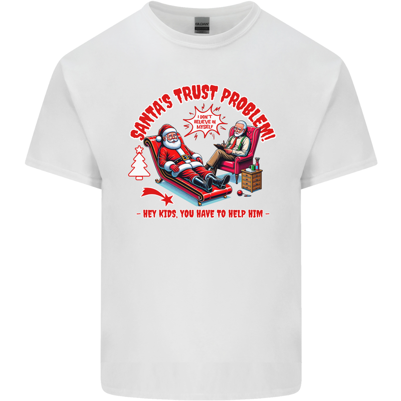 Christmas Funny Santa Trust Xmas Believe Kids T-Shirt Childrens White