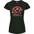 Christmas Funny Santa Trust Xmas Believe Womens Petite Cut T-Shirt Black