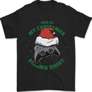 Christmas Gamer Pyjama Video Game Joypad Xmas Mens T-Shirt 100% Cotton Black