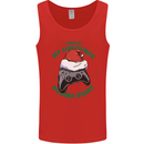 Christmas Gamer Pyjama Video Game Joypad Xmas Mens Vest Tank Top Red