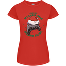 Christmas Gamer Pyjama Video Game Joypad Xmas Womens Petite Cut T-Shirt Red