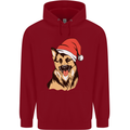 Christmas German Shepherd Dog Xmas Alsatian Childrens Kids Hoodie Red