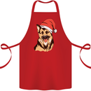 Christmas German Shepherd Dog Xmas Alsatian Cotton Apron 100% Organic Red
