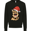 Christmas German Shepherd Dog Xmas Alsatian Kids Sweatshirt Jumper Black