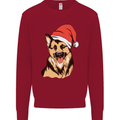 Christmas German Shepherd Dog Xmas Alsatian Kids Sweatshirt Jumper Red