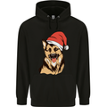 Christmas German Shepherd Dog Xmas Alsatian Mens 80% Cotton Hoodie Black