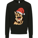 Christmas German Shepherd Dog Xmas Alsatian Mens Sweatshirt Jumper Black