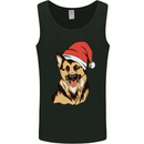 Christmas German Shepherd Dog Xmas Alsatian Mens Vest Tank Top Black