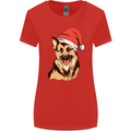 Christmas German Shepherd Dog Xmas Alsatian Womens Wider Cut T-Shirt Red