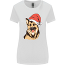 Christmas German Shepherd Dog Xmas Alsatian Womens Wider Cut T-Shirt White