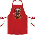 Christmas German Shepherd Xmas Dog Alsatian Cotton Apron 100% Organic Red