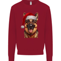 Christmas German Shepherd Xmas Dog Alsatian Kids Sweatshirt Jumper Red
