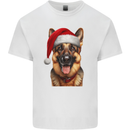 Christmas German Shepherd Xmas Dog Alsatian Kids T-Shirt Childrens White