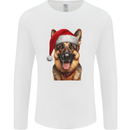 Christmas German Shepherd Xmas Dog Alsatian Mens Long Sleeve T-Shirt White