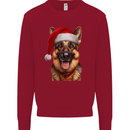 Christmas German Shepherd Xmas Dog Alsatian Mens Sweatshirt Jumper Red