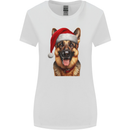 Christmas German Shepherd Xmas Dog Alsatian Womens Wider Cut T-Shirt White